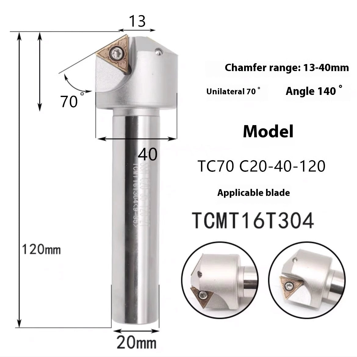 6039 Machining center 15 20 25 30 35 40 45 50 55 60 65 70 75 degree chamfering toolholder TCMT Shandong Denso Pricision Tools Co.,Ltd.